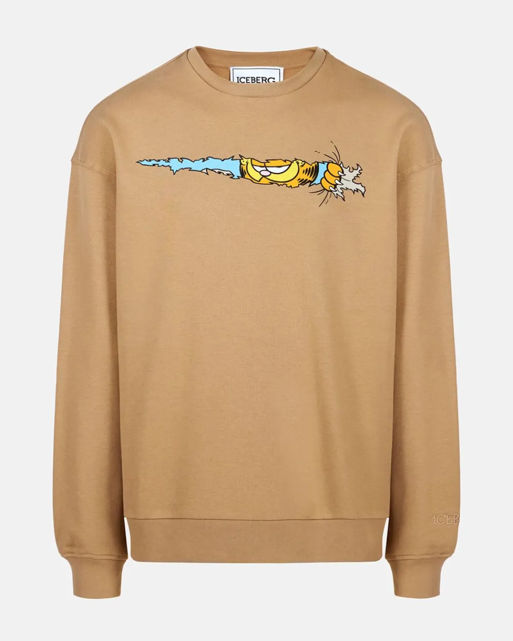 Iceberg Crewneck Sweatshirt With Garfield Print