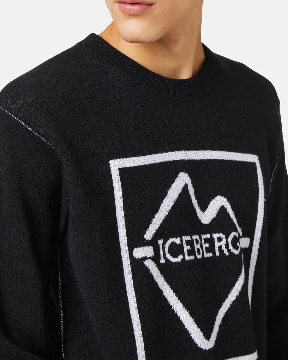 Iceberg Crew-neck Wool Blend Sweater