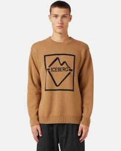 Iceberg Crew-neck Wool Blend Sweater
