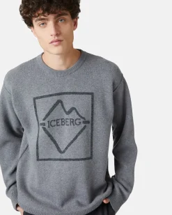 Iceberg Crew-neck Wool Blend Sweater