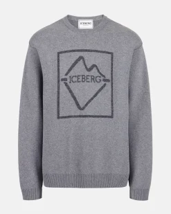 Iceberg Crew-neck Wool Blend Sweater