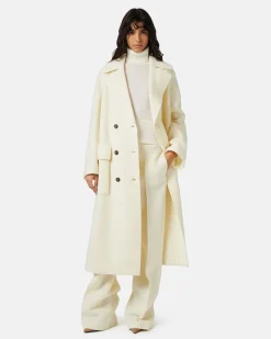 Women Iceberg Double-breasted Coat In Bouclé Cloth