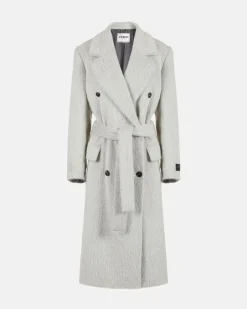 Women Iceberg Double-breasted Coat In Velor Cloth