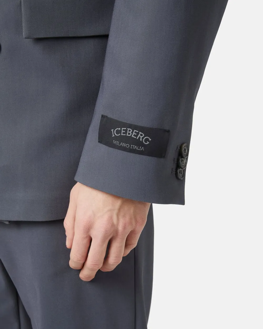 Iceberg Double-breasted Jacket In Double Stretch Fabric