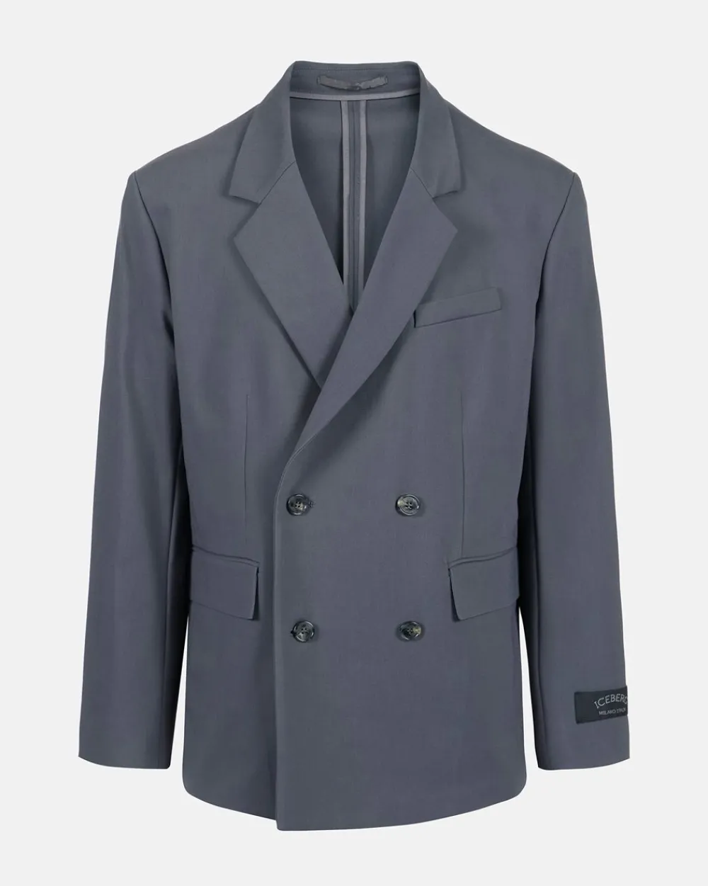 Iceberg Double-breasted Jacket In Double Stretch Fabric