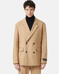 Iceberg Double-breasted Jacket In Double Stretch Fabric