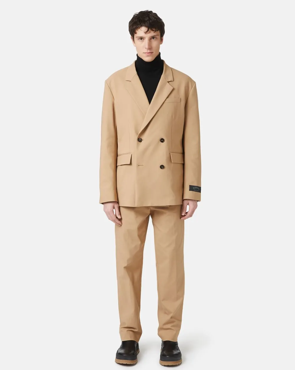 Iceberg Double-breasted Jacket In Double Stretch Fabric