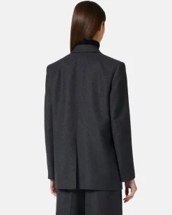 Women Iceberg Double Jacket In Melange Flannel