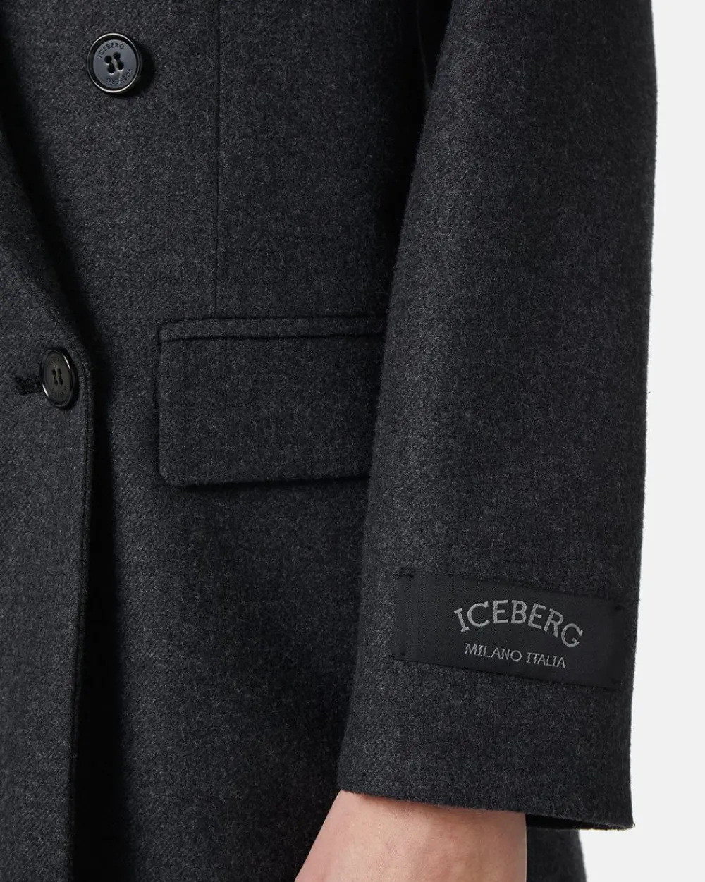 Women Iceberg Double Jacket In Melange Flannel