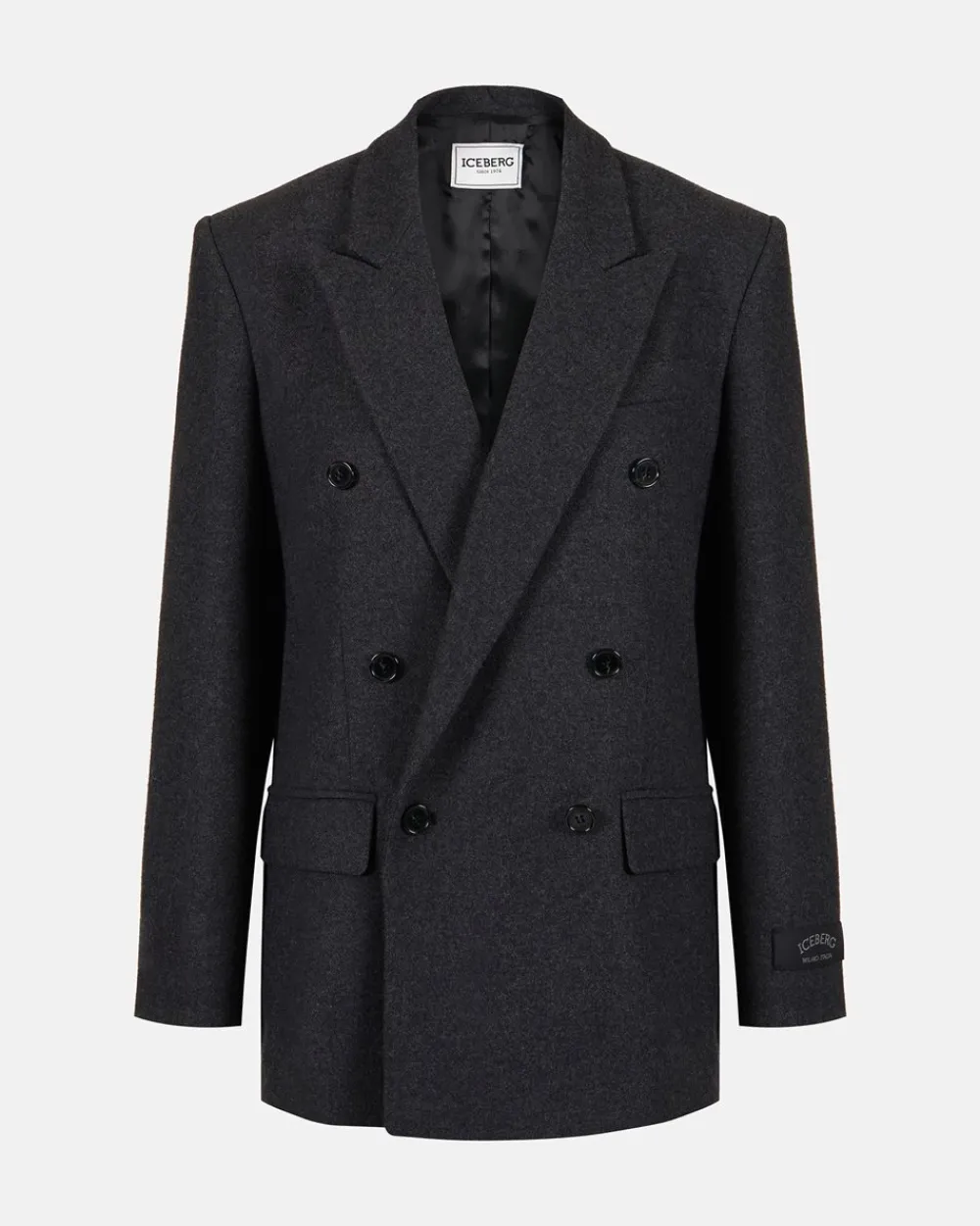 Women Iceberg Double Jacket In Melange Flannel