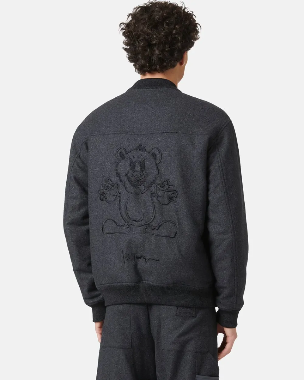 Iceberg Flannel Jacket With Embroidered Bear