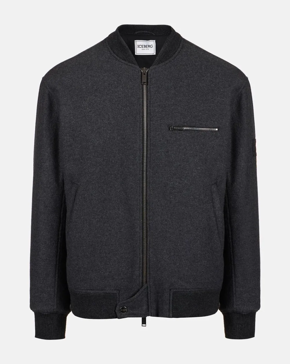 Iceberg Flannel Jacket With Embroidered Bear