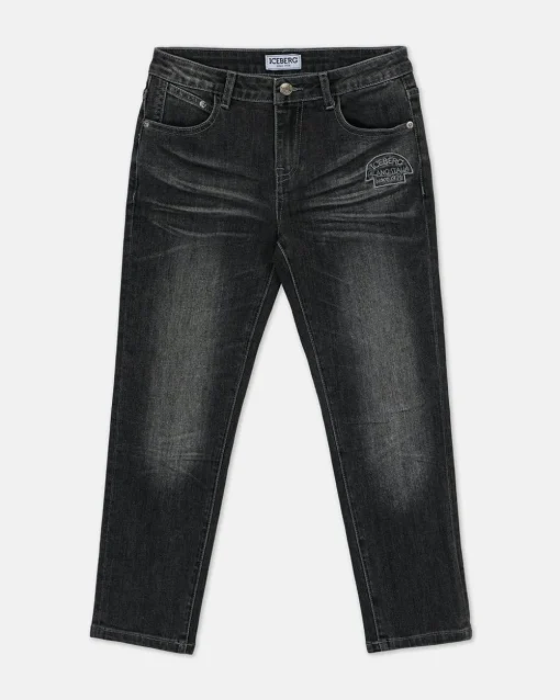 Kids/BOY Iceberg Gray Stonewashed 5-pocket Jeans