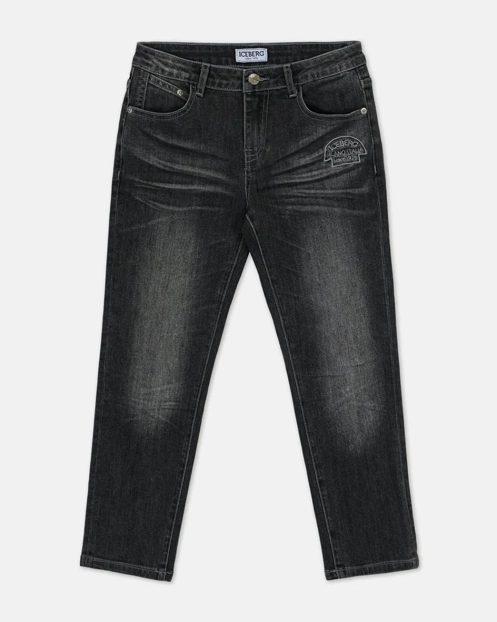 Kids/BOY Iceberg Gray Stonewashed 5-pocket Jeans