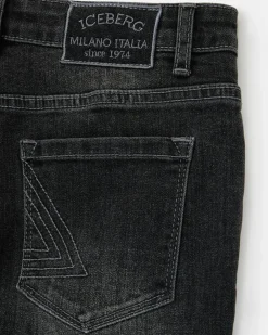 Kids/BOY Iceberg Gray Stonewashed 5-pocket Jeans