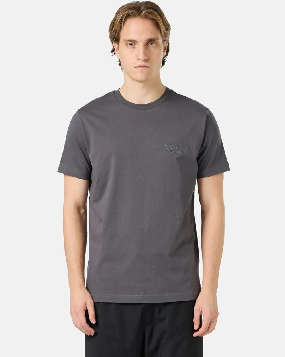 Iceberg Grey Crewneck Sweatshirt With Embroidered Logo