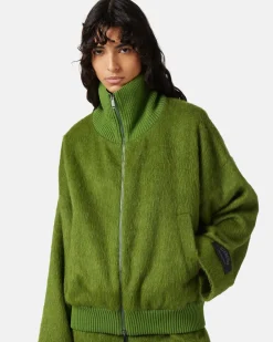 Women Iceberg High-neck Jacket In Velor Cloth