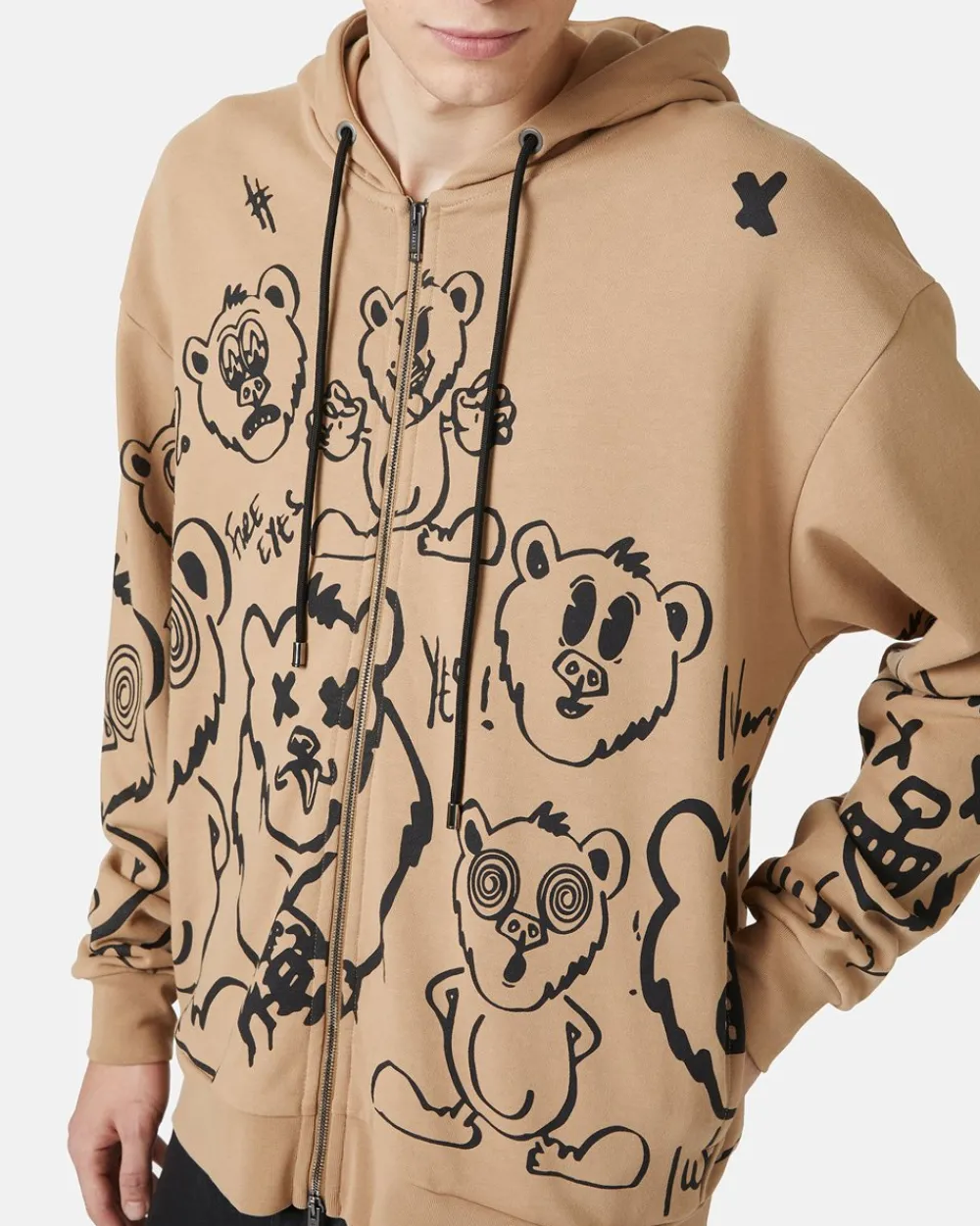 Iceberg Hooded Sweatshirt With Bear Print