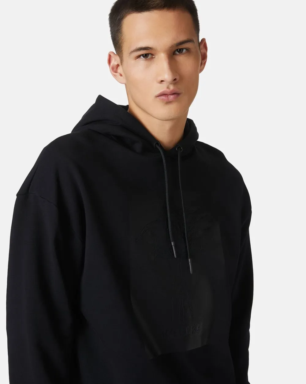Iceberg Hooded Sweatshirt With Rubberized Print