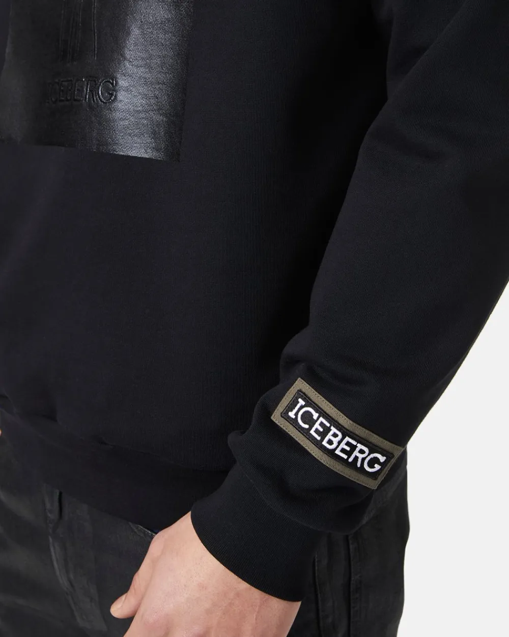 Iceberg Hooded Sweatshirt With Rubberized Print