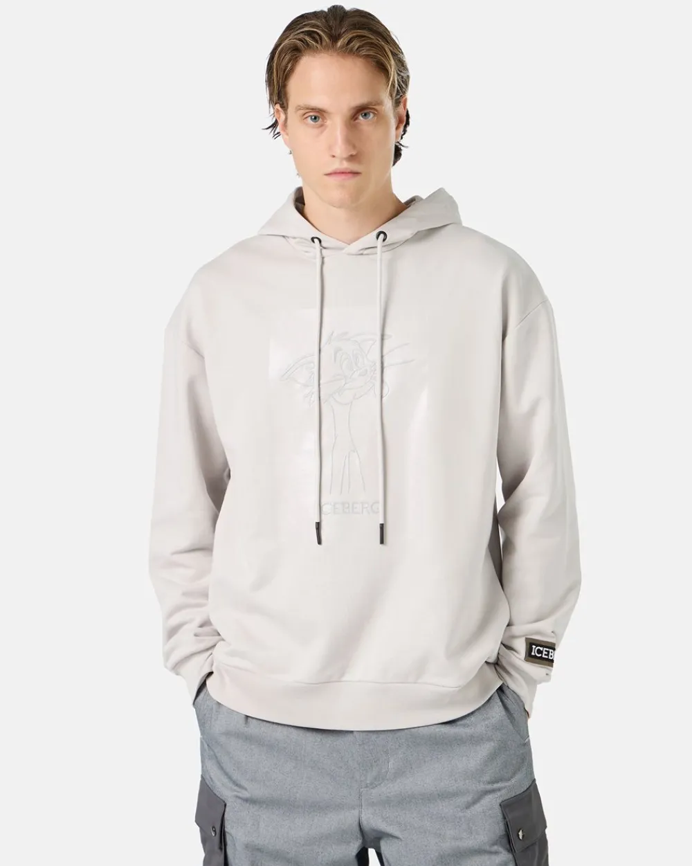 Iceberg Hooded Sweatshirt With Rubberized Print