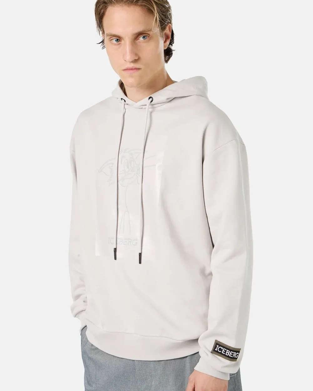 Iceberg Hooded Sweatshirt With Rubberized Print