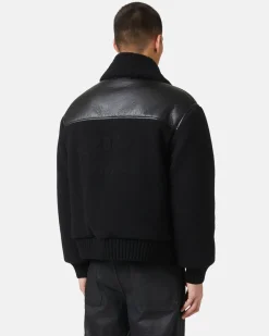 Iceberg Jacket In Eco-sheepskin And Knit