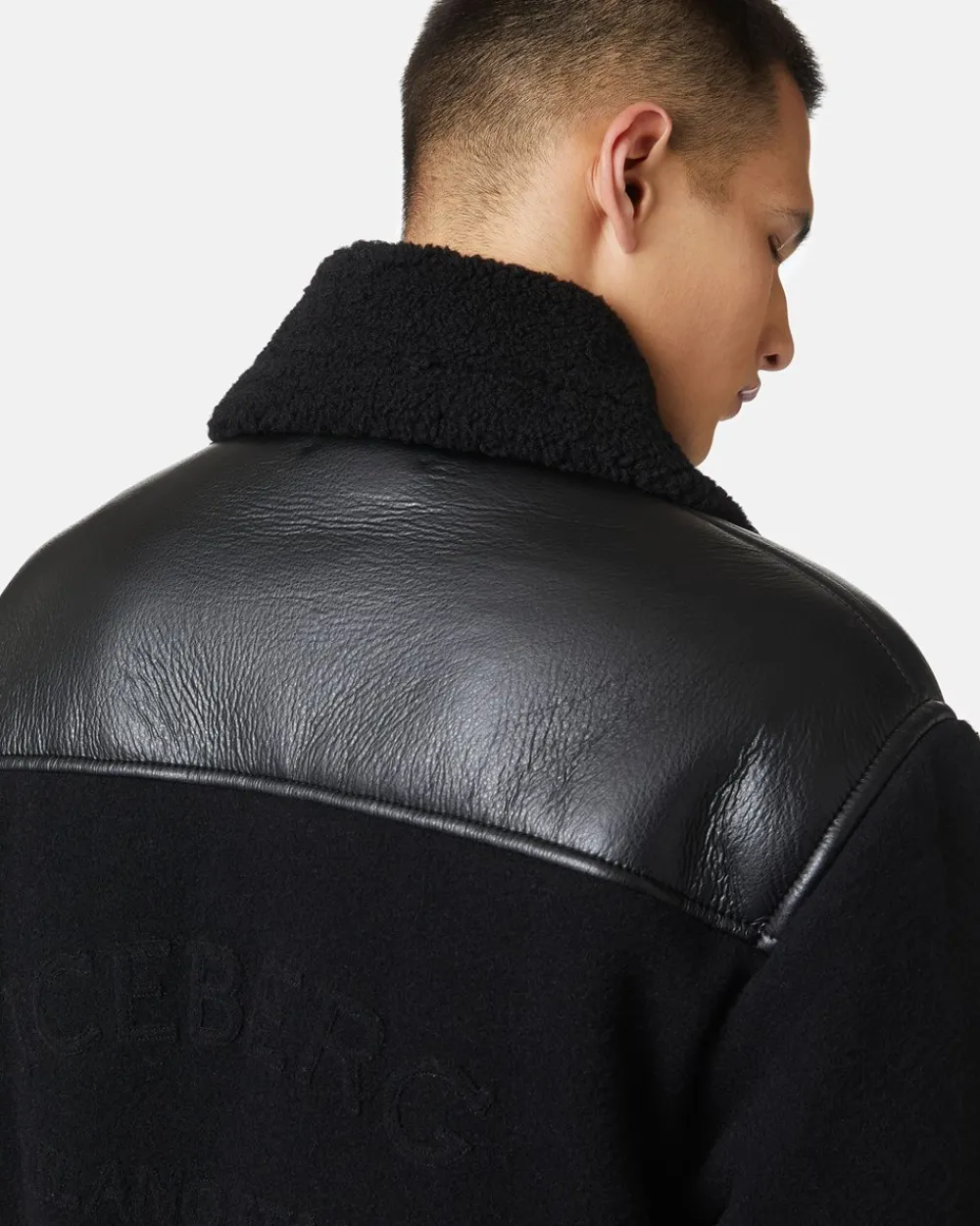 Iceberg Jacket In Eco-sheepskin And Knit