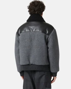 Iceberg Jacket In Eco-sheepskin And Knit