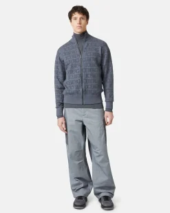 Iceberg Jacquard Knit Bomber Jacket
