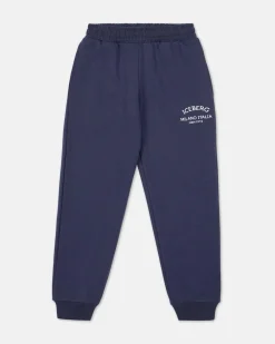 Kids/BOY Iceberg Jogger Sweatpants In Blue With Institutional Logo