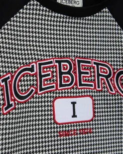 Kids/BOY Iceberg Junior Collection Houndstooth Crewneck Sweatshirt