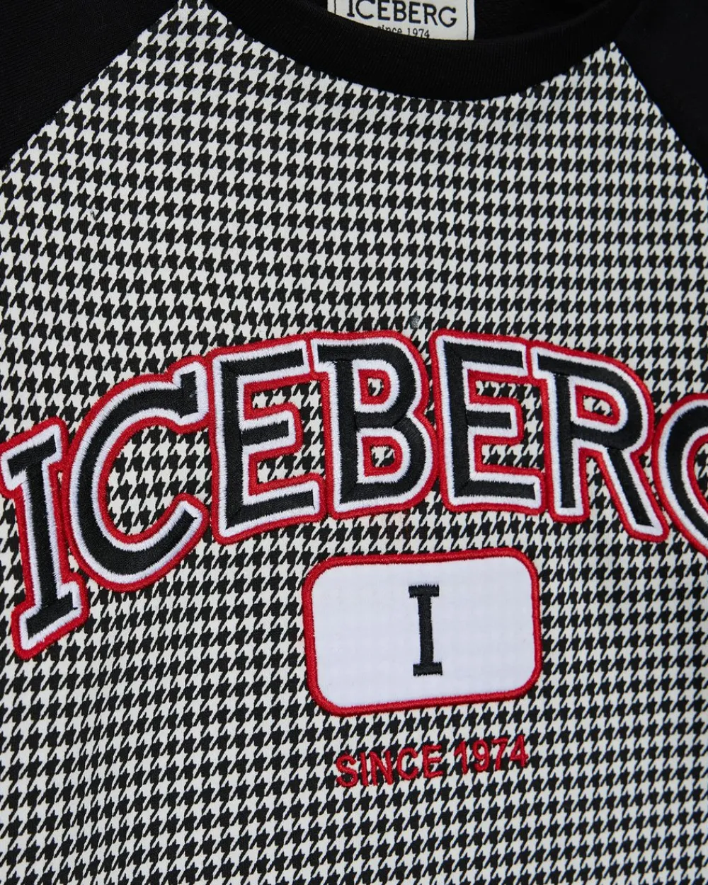 Kids/BOY Iceberg Junior Collection Houndstooth Crewneck Sweatshirt