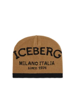 Iceberg Knitted Hat In Carded Wool Blend