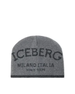 Iceberg Knitted Hat In Carded Wool Blend