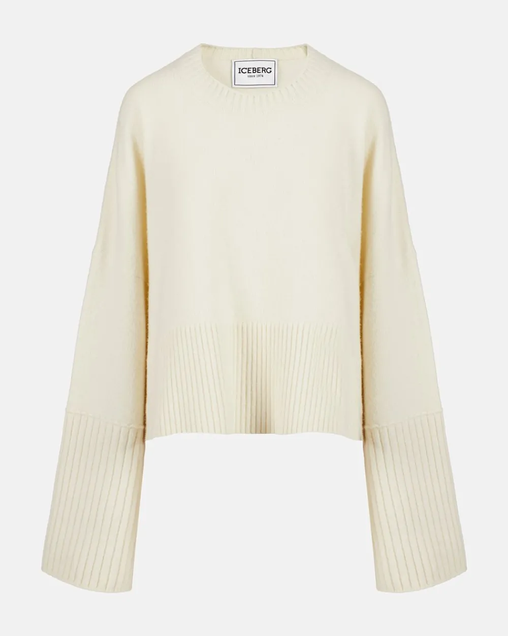 Women Iceberg Large Wool Crewneck Sweater