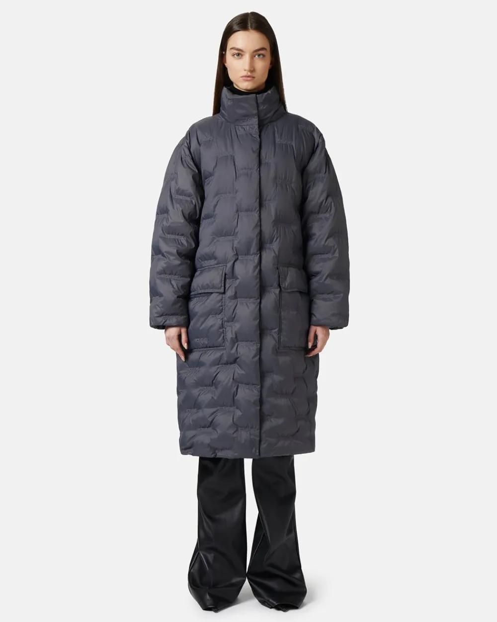 Women Iceberg Long Down Jacket With Real Down Hood