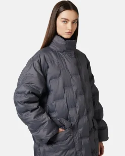 Women Iceberg Long Down Jacket With Real Down Hood
