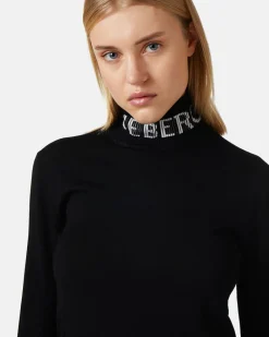 Women Iceberg Merino Mock-neck Sweater