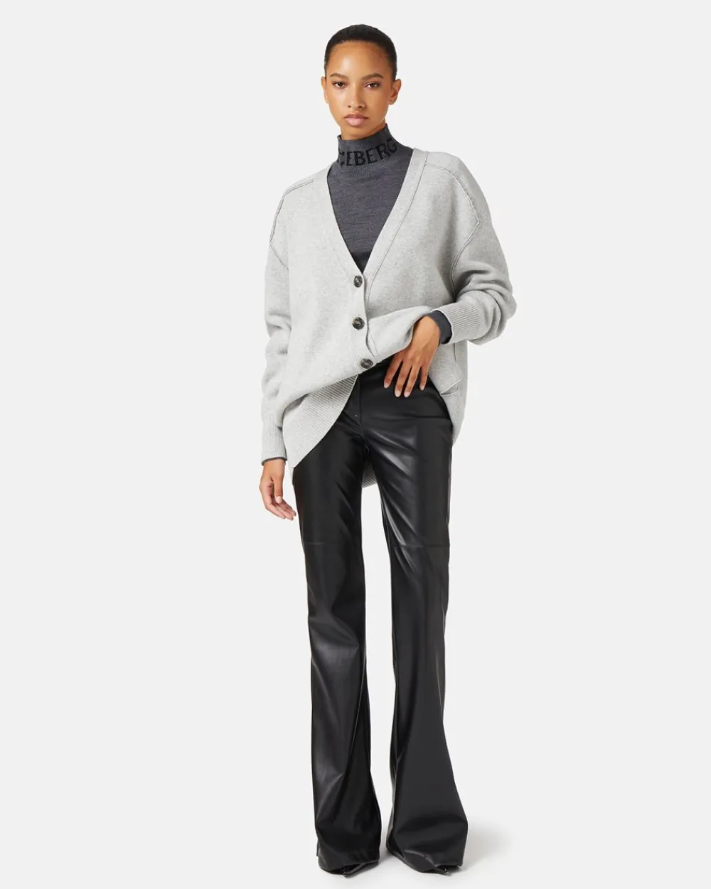 Women Iceberg Merino Mock-neck Sweater