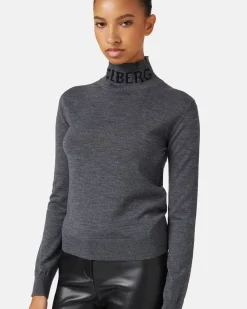 Women Iceberg Merino Mock-neck Sweater