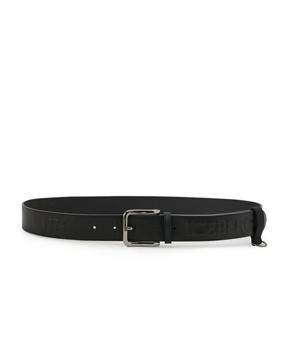 Iceberg Nappa Belt With Embossed Logo