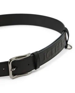 Iceberg Nappa Belt With Embossed Logo