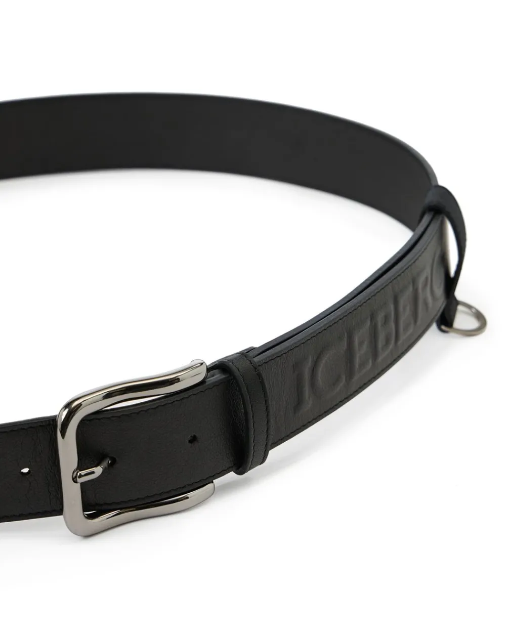 Iceberg Nappa Belt With Embossed Logo