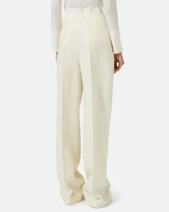 Women Iceberg New Shape Trousers In Wool Bouclé Fabric