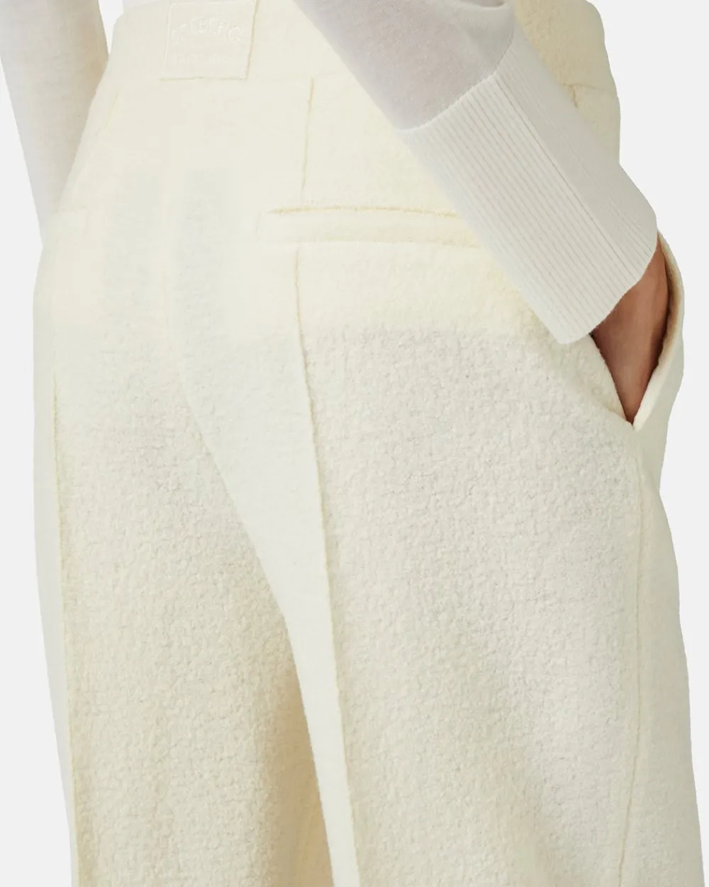 Women Iceberg New Shape Trousers In Wool Bouclé Fabric