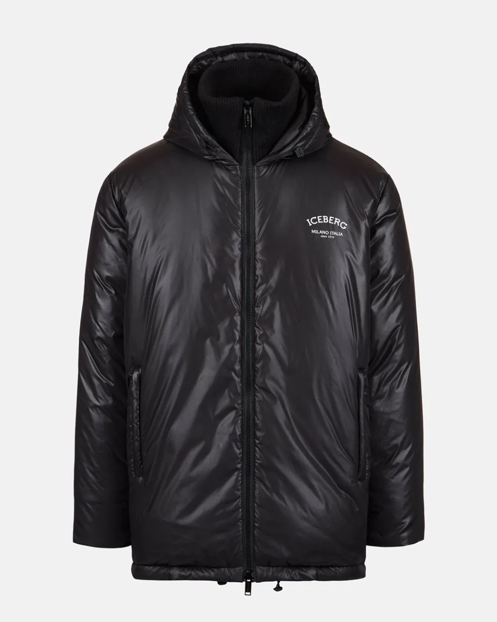 Iceberg Nylon Down Jacket With Logo