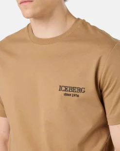 Iceberg Paper Bag Colored Crewneck Sweatshirt With Embroidered Logo