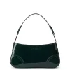 Women Iceberg Patinated Green Leather Crossbody Bag
