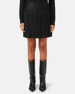 Women Iceberg Pleated Skirt In Technical Cloth